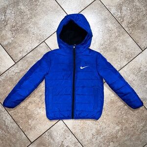 Nike Padded Puffer Jacket/Coat Blue Black 4T
